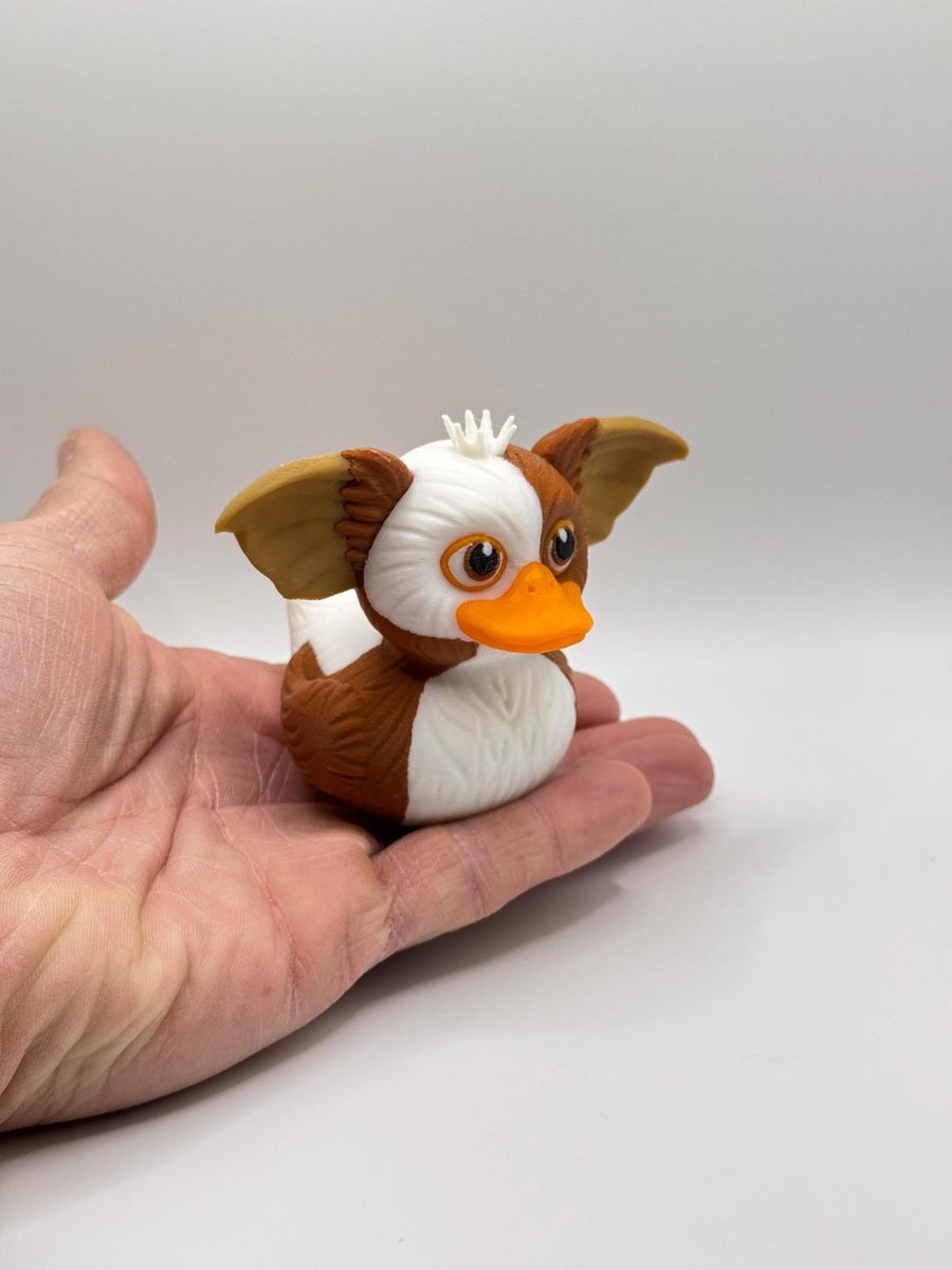 Gremlin-inspired duck figure